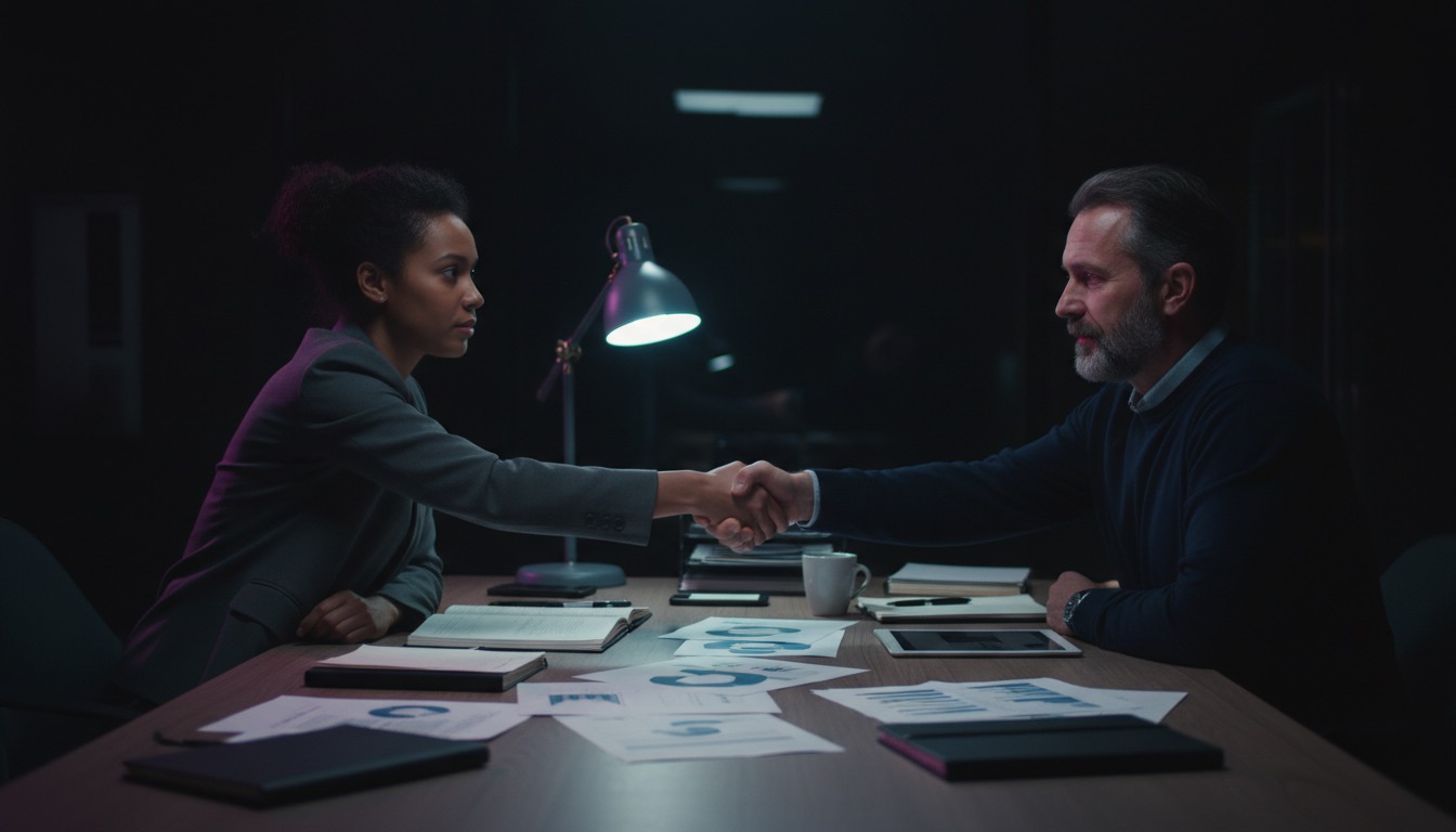 Client consultant un portail dedie avec documents et suivi de projet dans un environnement premium